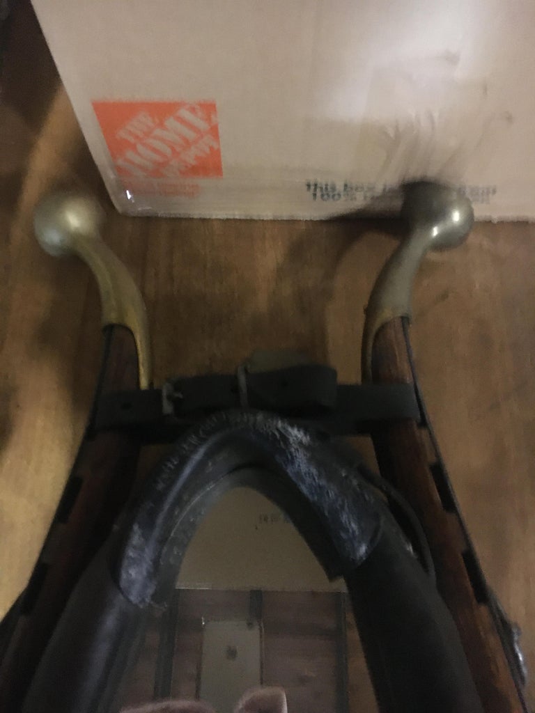 Handsome Horse Collar Mirror, Great Details, Very Good Condition. at