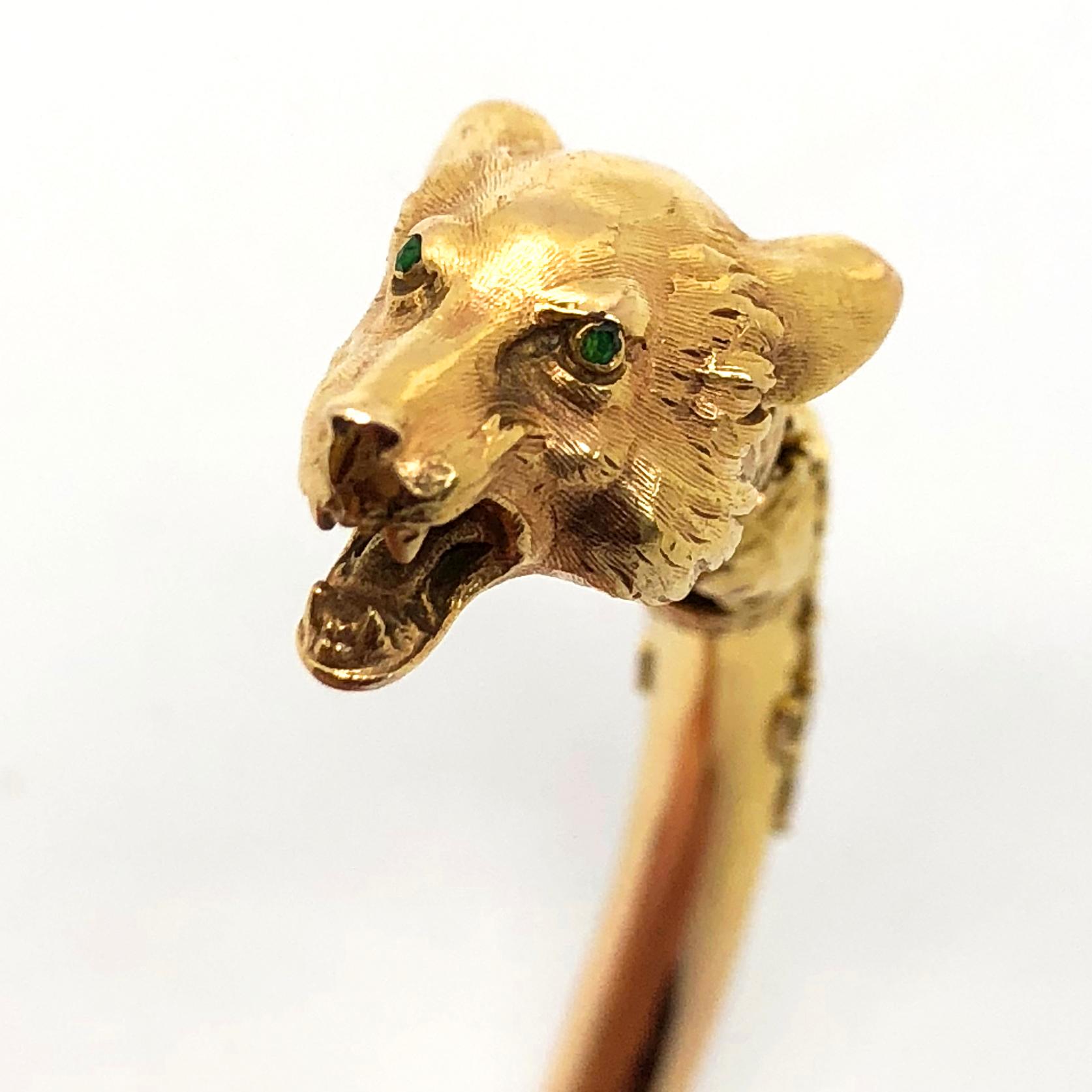 Two Hounds Victorian Gold Bangle In Good Condition In Idar-Oberstein, DE