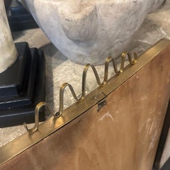 Two Iconic 1950s Mid-Century Modern Brass Wall Mirrors Attributed to Gio Ponti