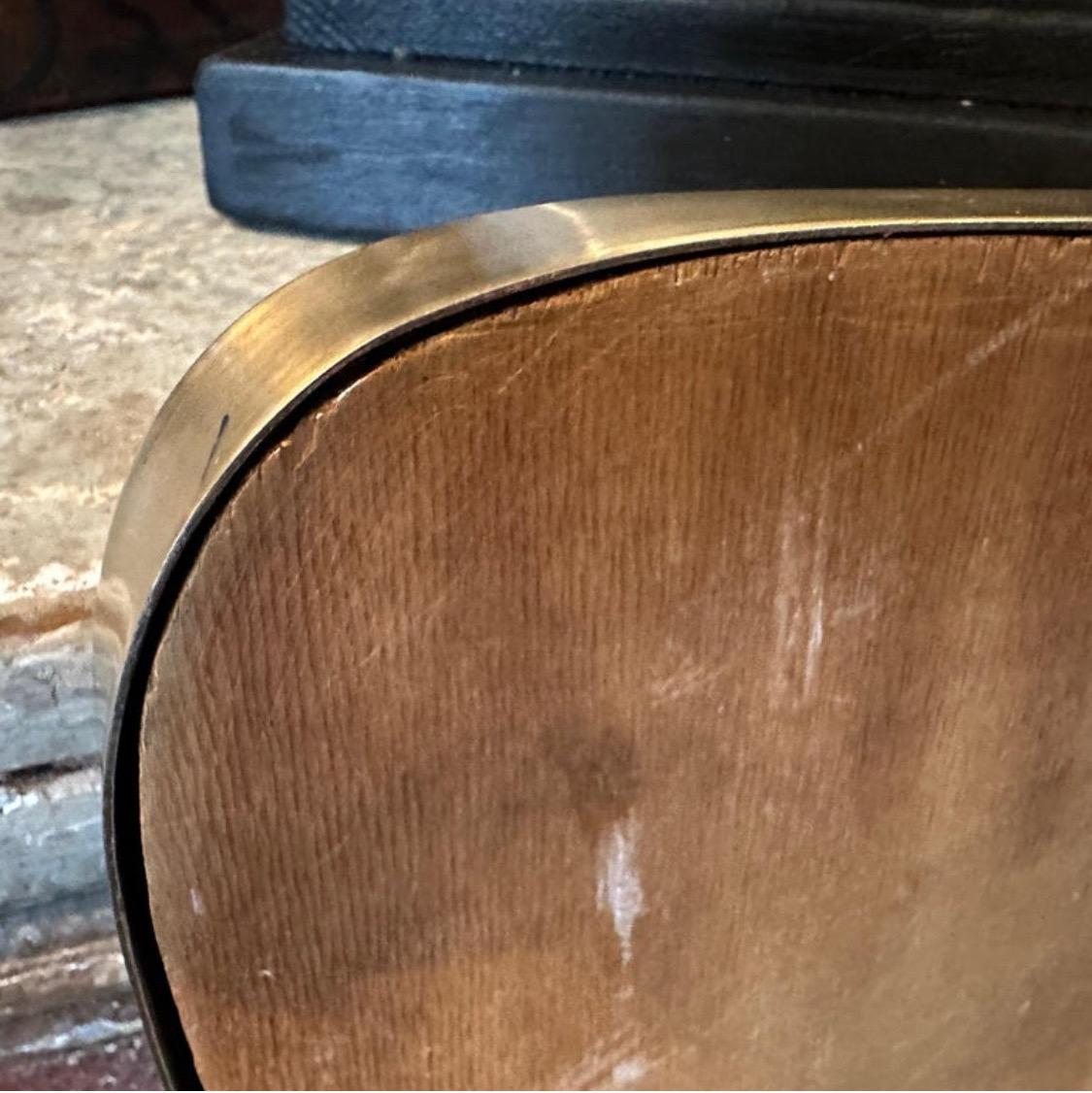 Two Iconic 1950s Mid-Century Modern Brass Wall Mirrors by Gio Ponti For Sale 7