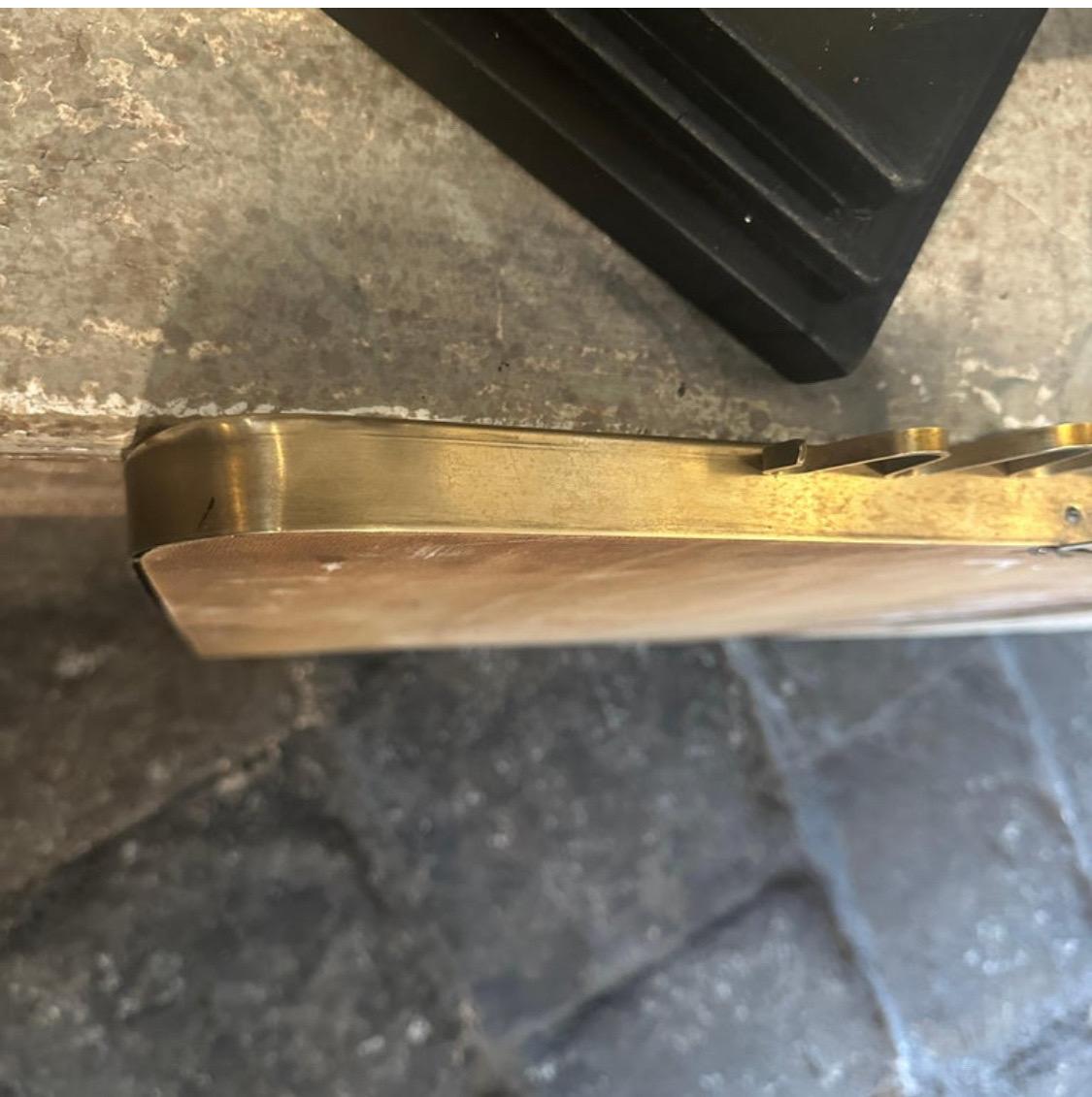 Two Iconic 1950s Mid-Century Modern Brass Wall Mirrors by Gio Ponti For Sale 3