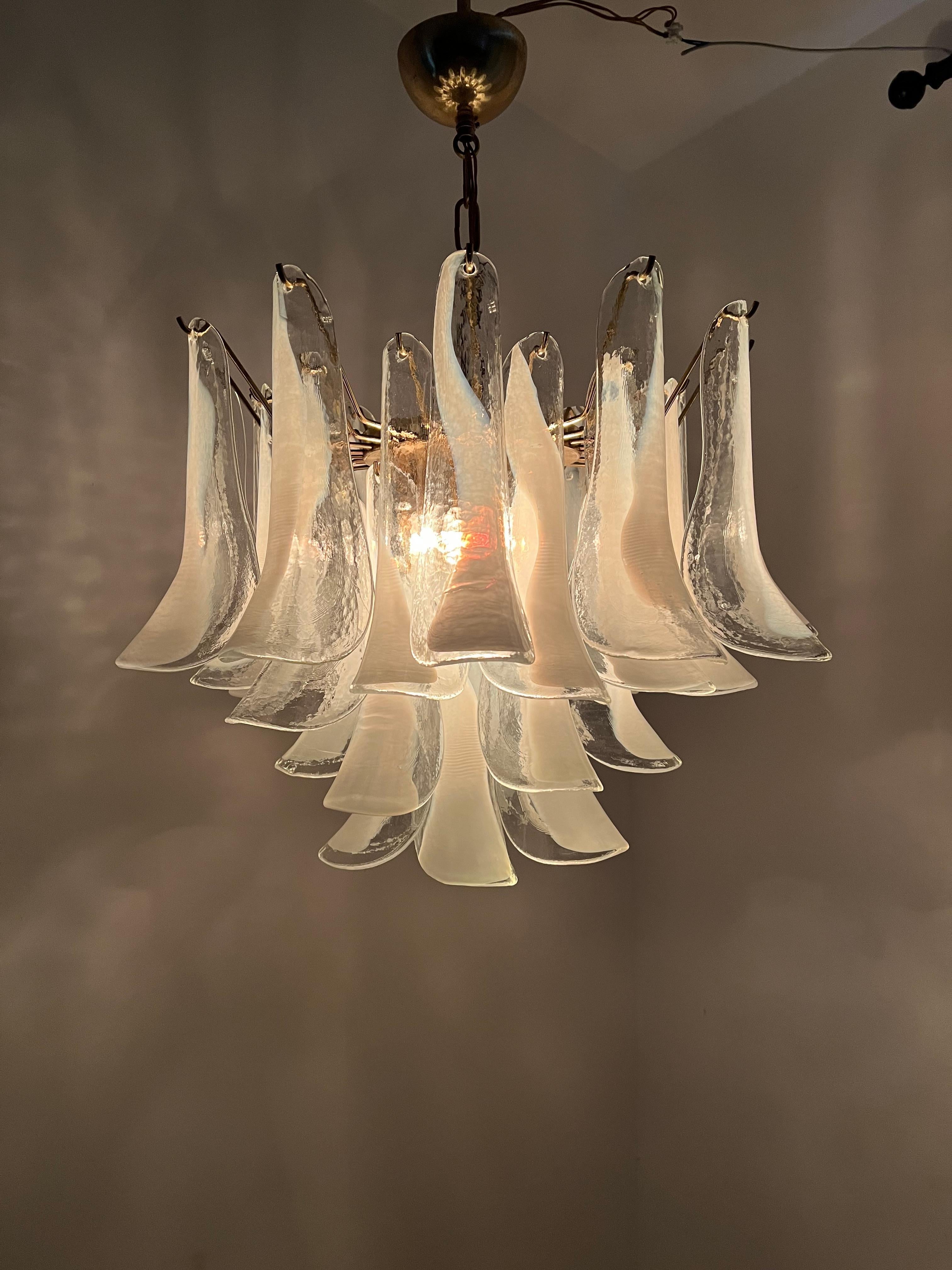 Two Identical Signed Mid-Century Modern Chandeliers, La Murrina in Murano Glass For Sale 6