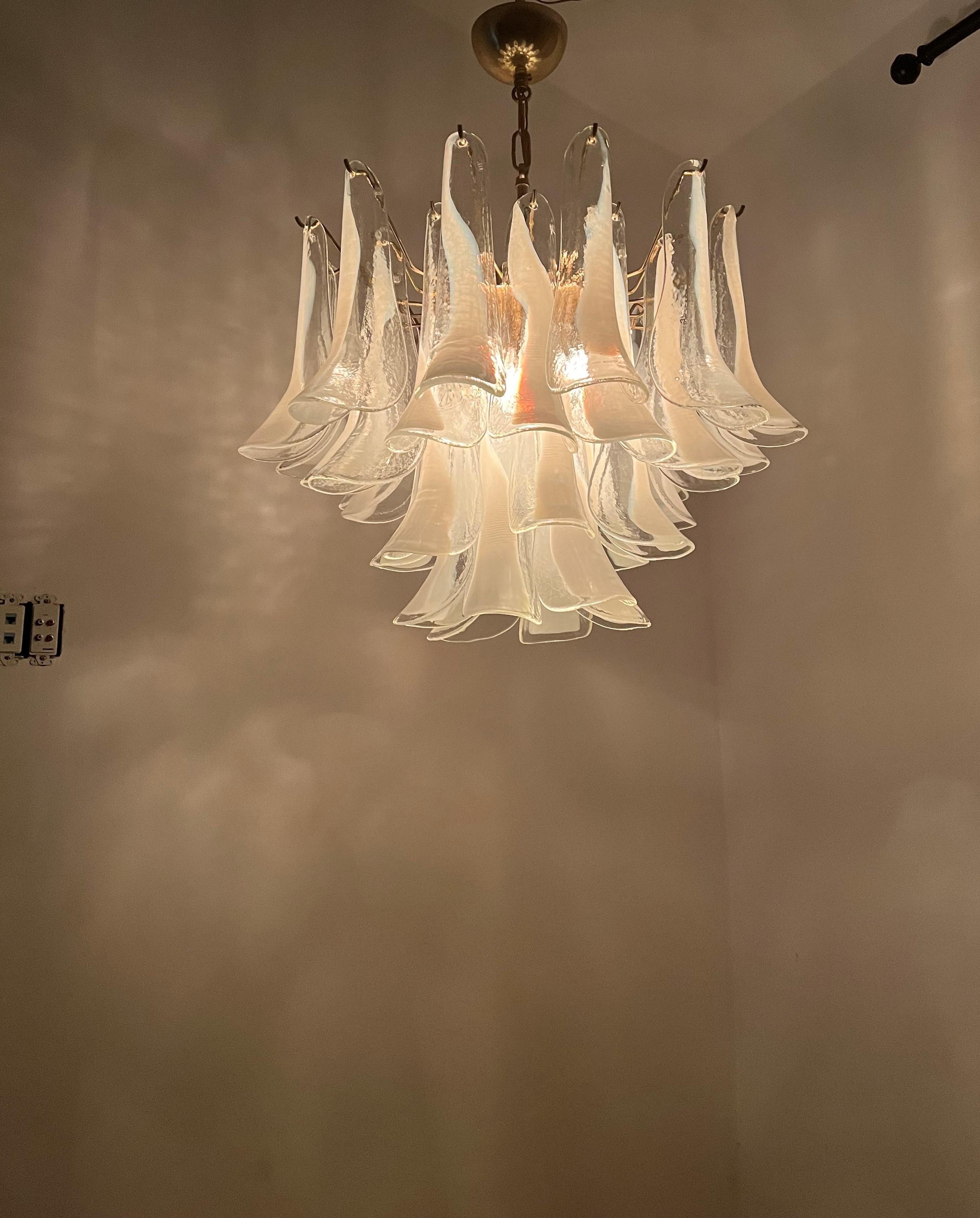 Due lampadari firmati identici della metà del secolo scorso, La Murrina in vetro di Murano in vendita 11