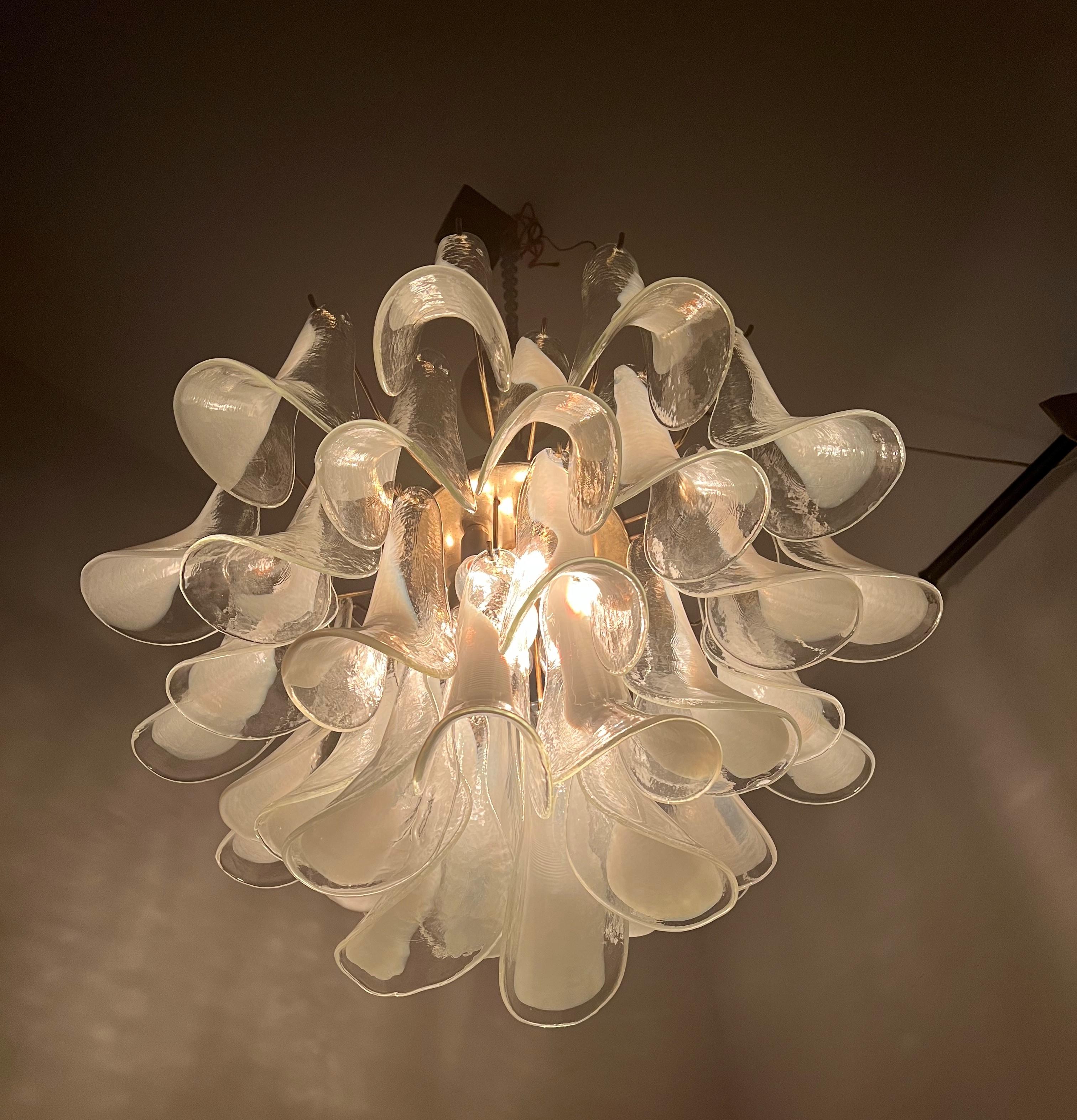 Two Identical Signed Mid-Century Modern Chandeliers, La Murrina in Murano Glass For Sale 13