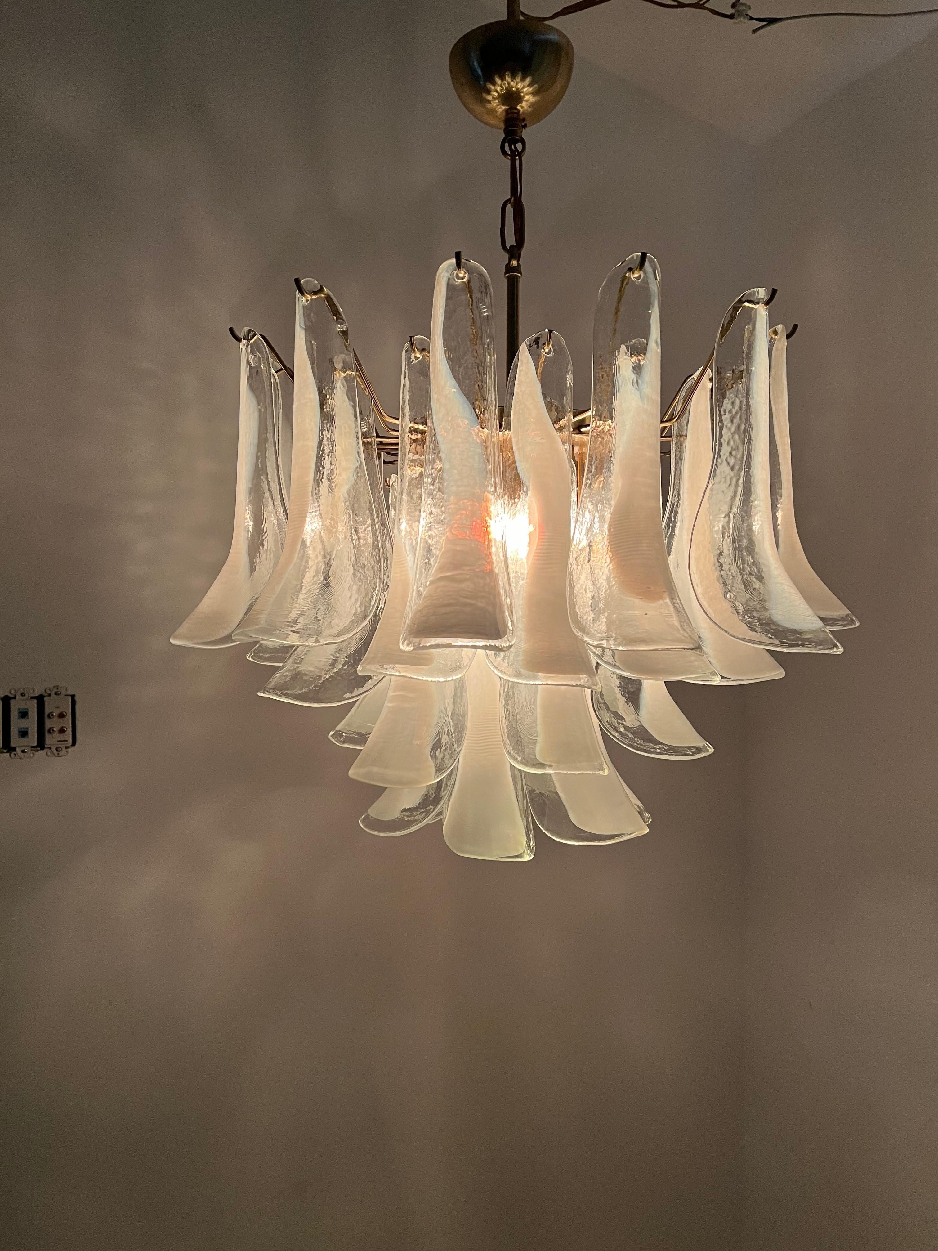 Two Identical Signed Mid-Century Modern Chandeliers, La Murrina in Murano Glass For Sale 3