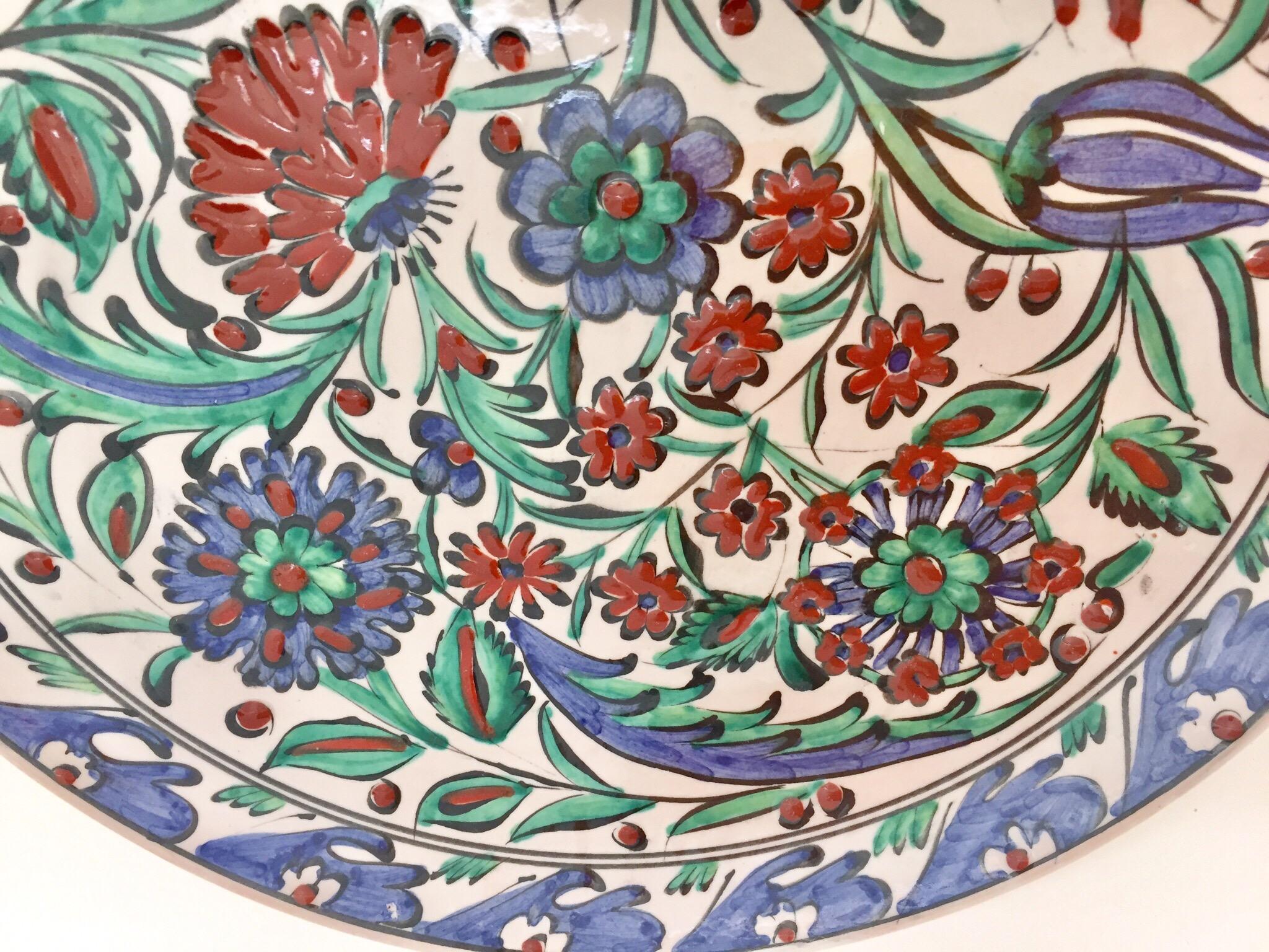 Zwei IKaros Hand gemalt Nelken & Tulpen Dekorative Teller Rhodos:: Griechenland 7