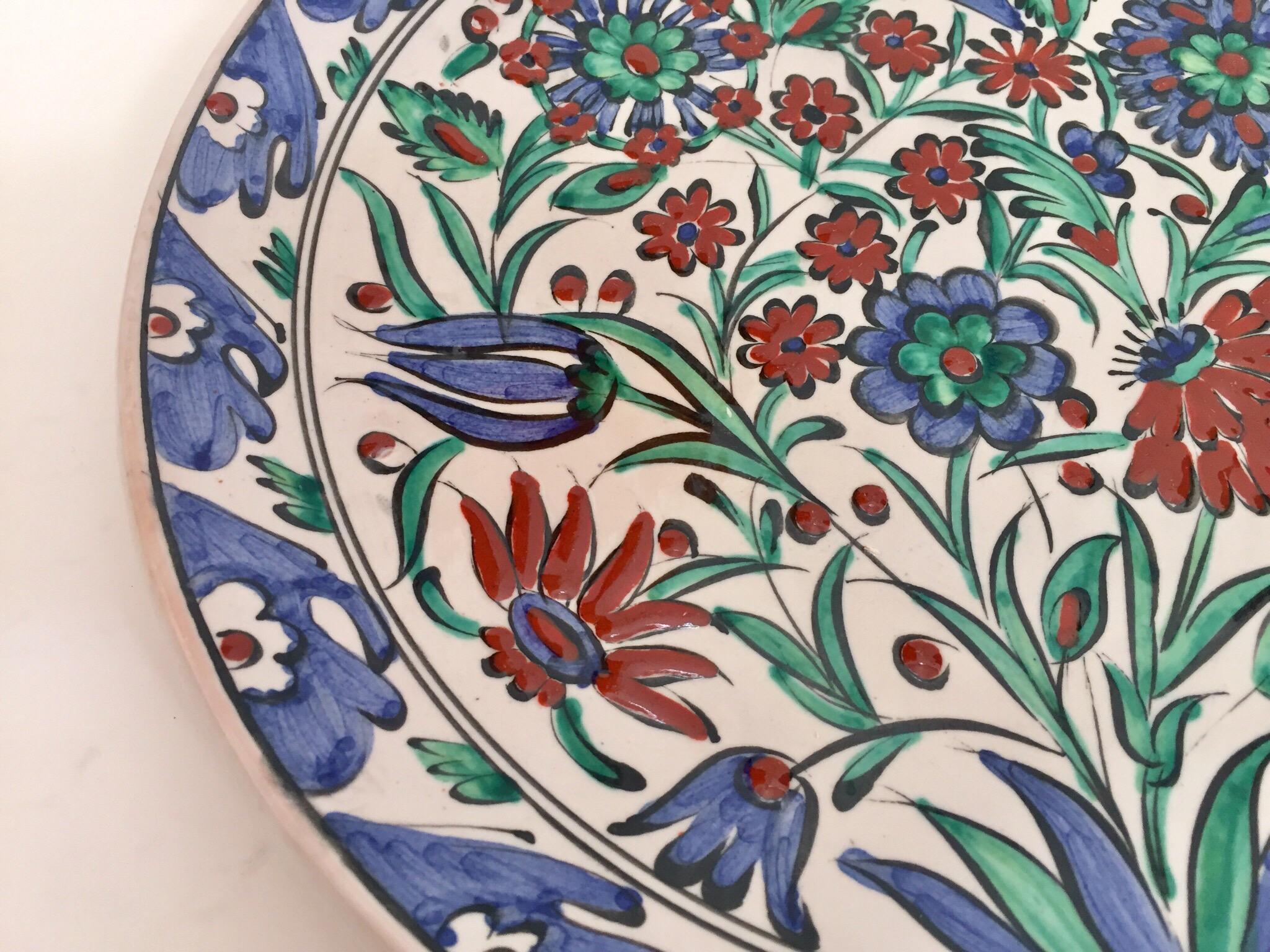 Zwei IKaros Hand gemalt Nelken & Tulpen Dekorative Teller Rhodos:: Griechenland 9
