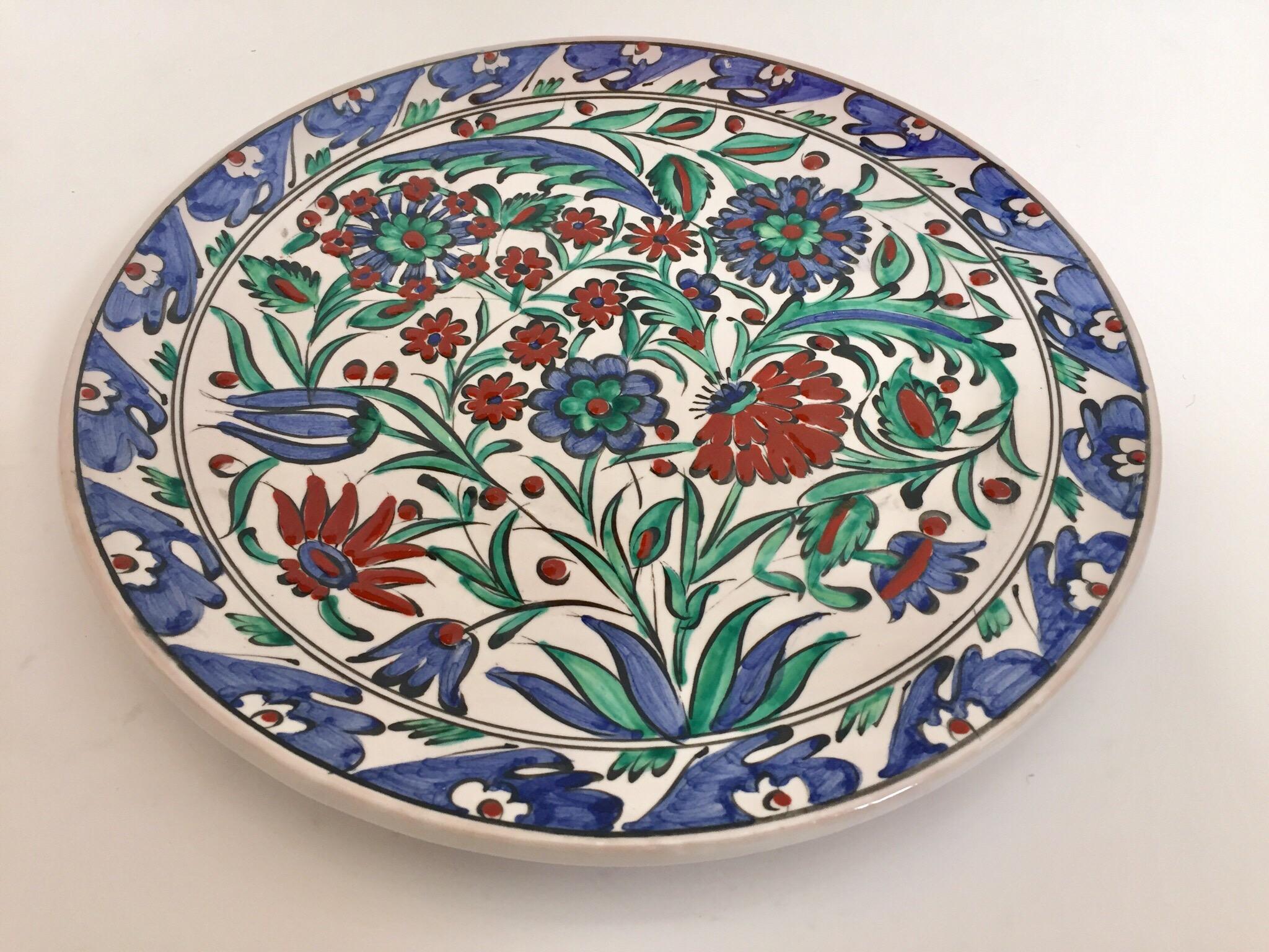 Zwei IKaros Hand gemalt Nelken & Tulpen Dekorative Teller Rhodos:: Griechenland 10