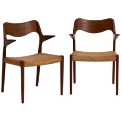 Two Important Armchairs by Niels O. Møller, Model 55