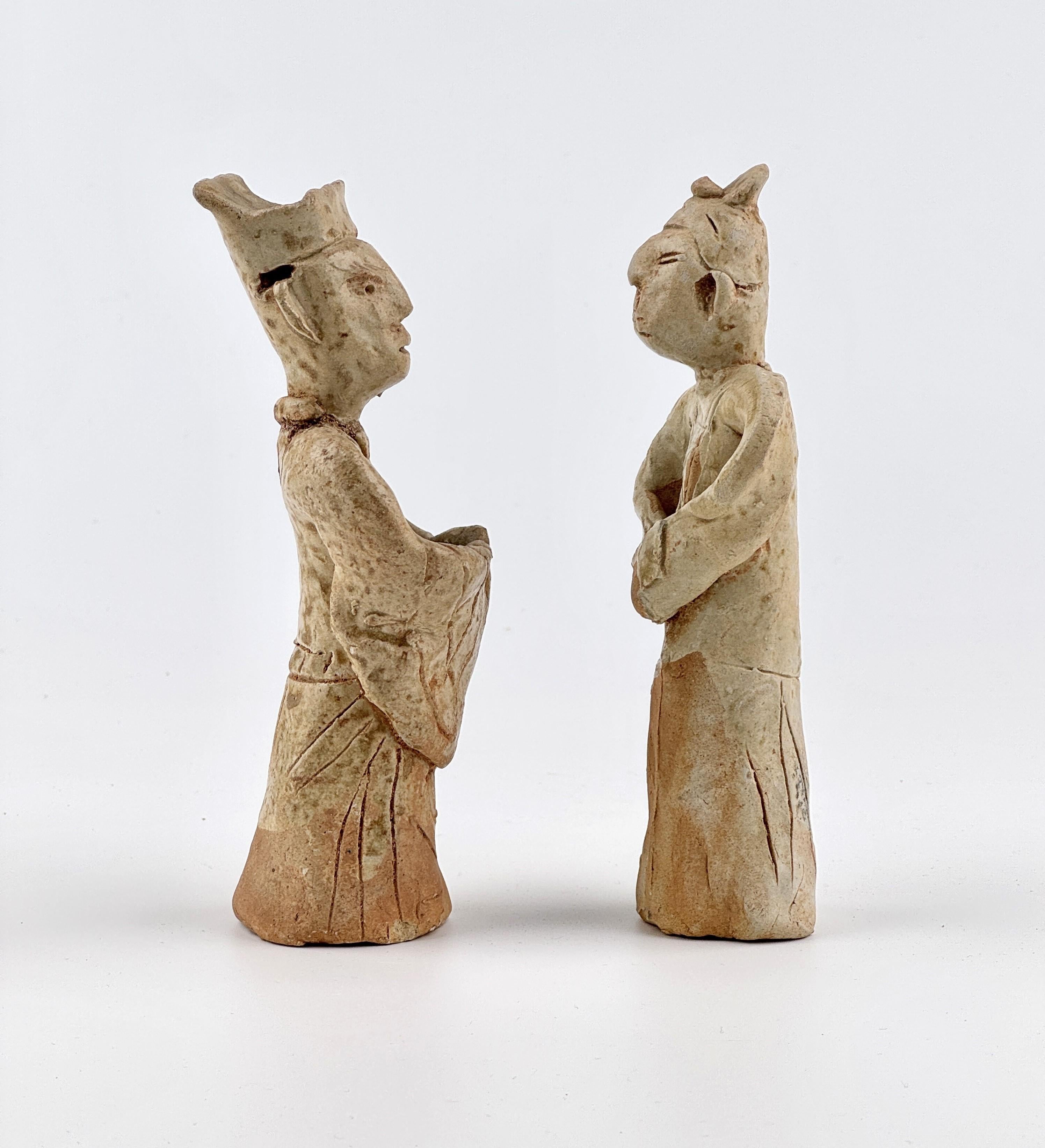 Hong Kong Two Incised Sandstone Mingqi, Five Dynasties and Ten Kingdoms period(907-979) For Sale