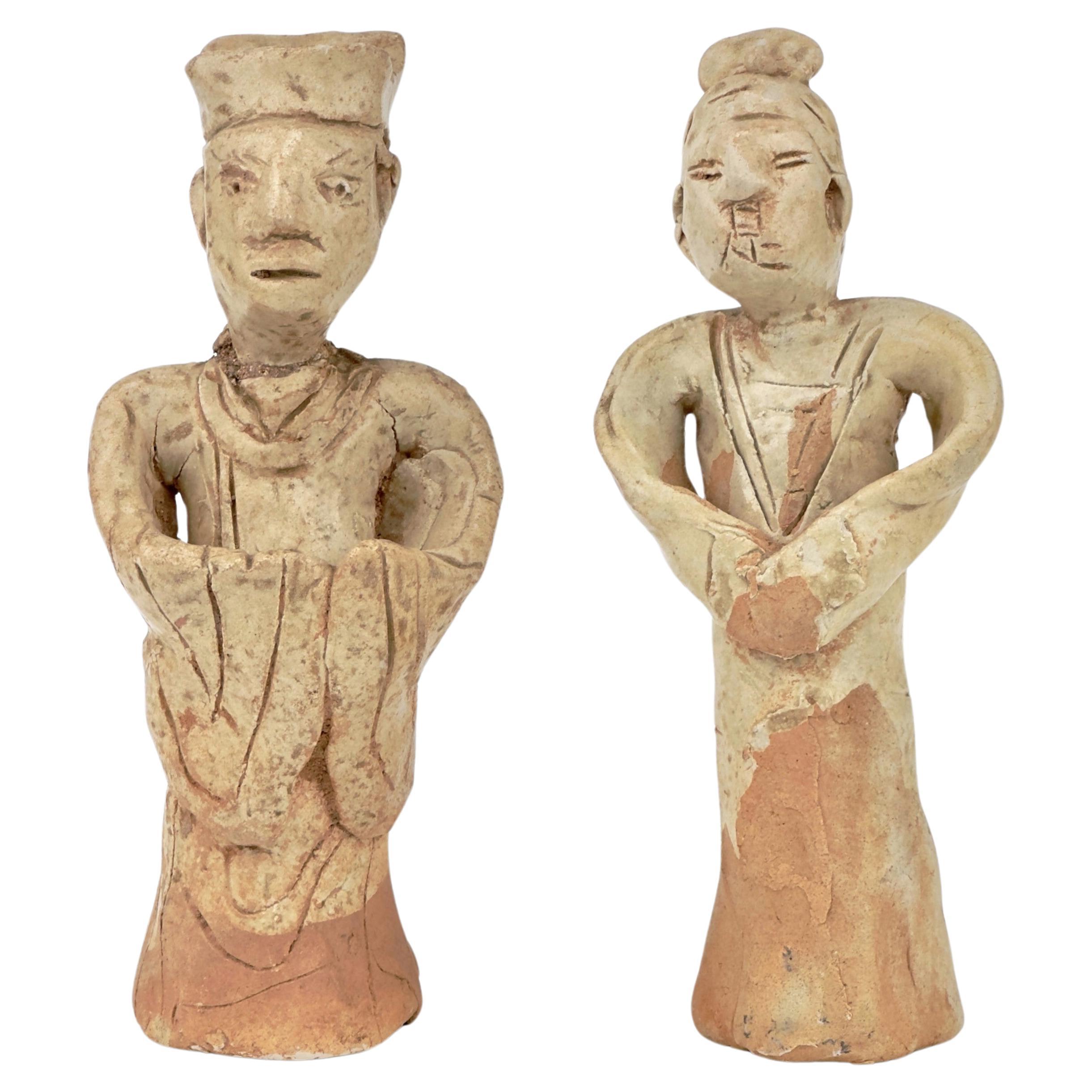 Two Incised Sandstone Mingqi, Five Dynasties and Ten Kingdoms period(907-979) For Sale