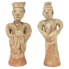 Two Incised Sandstone Mingqi, Five Dynasties and Ten Kingdoms period(907-979)