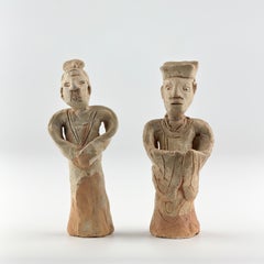 Two Incised Sandstone Mingqi