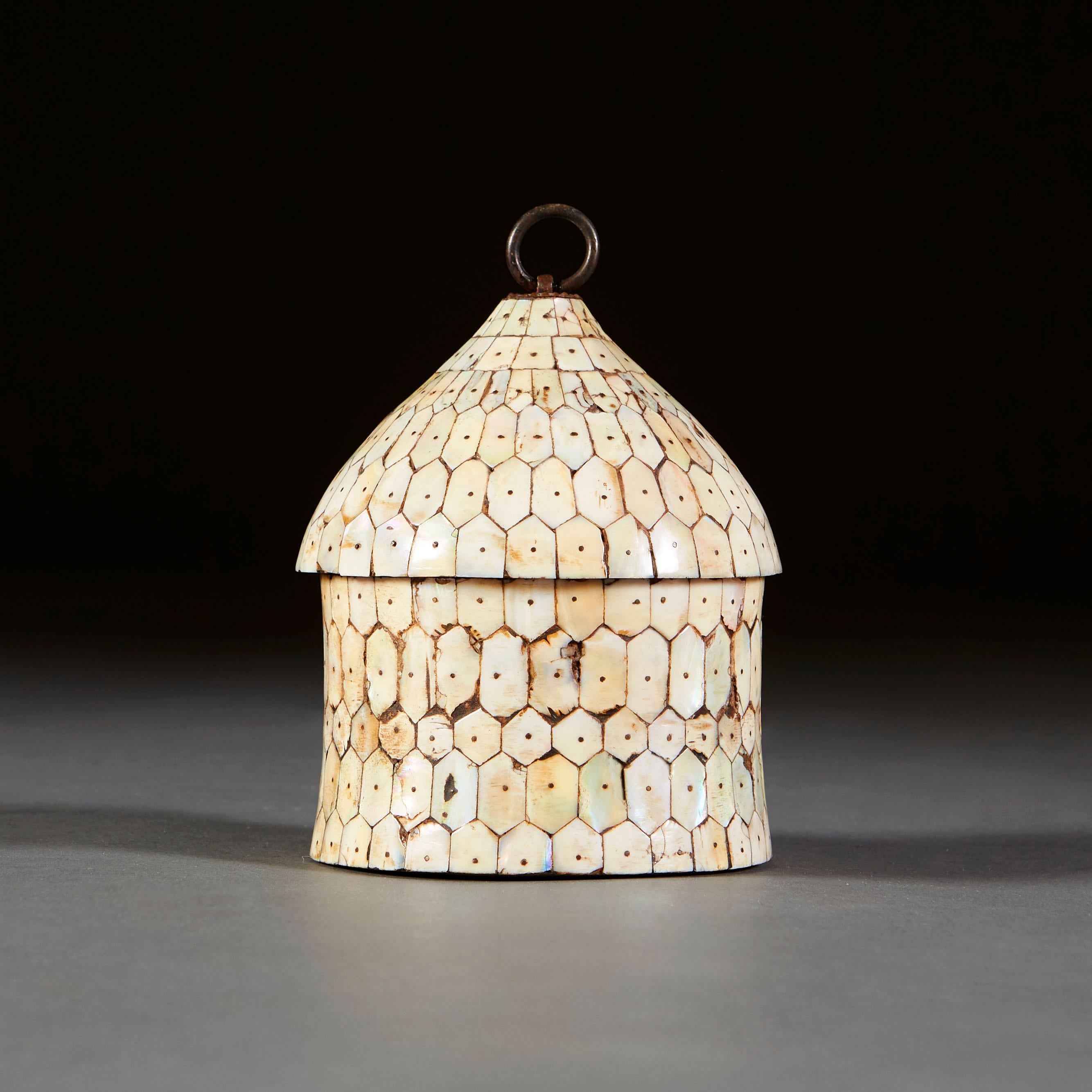 Early 20th Century Two Indian Mother of Pearl Domed Boxes