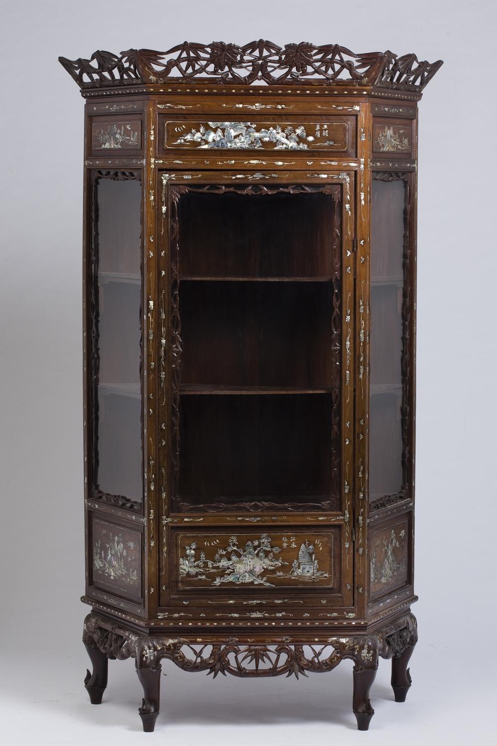 Chinese Two Indochinese Showcases, circa 1930 For Sale