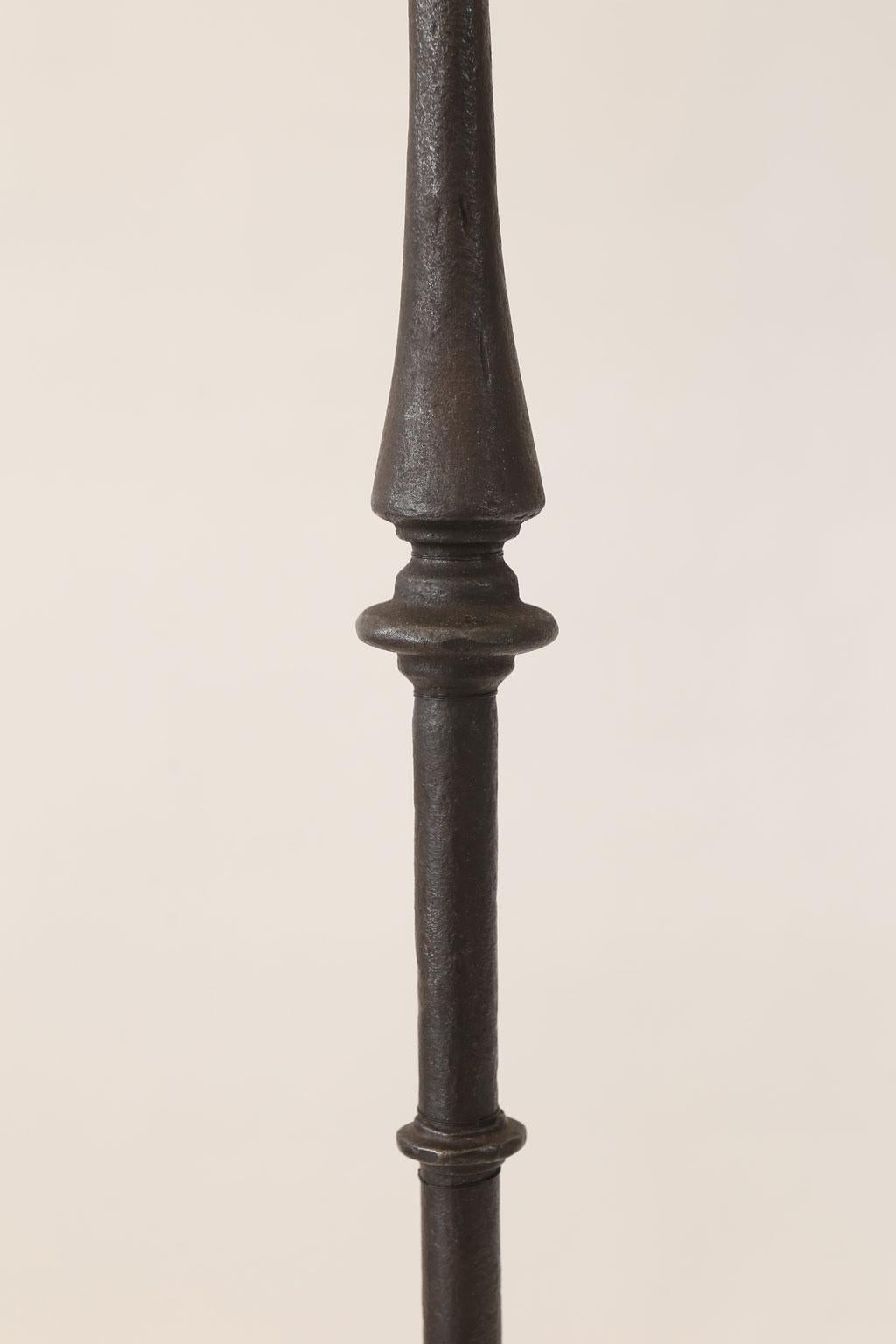 Two Iron Candle Stand Floor Lamps 2