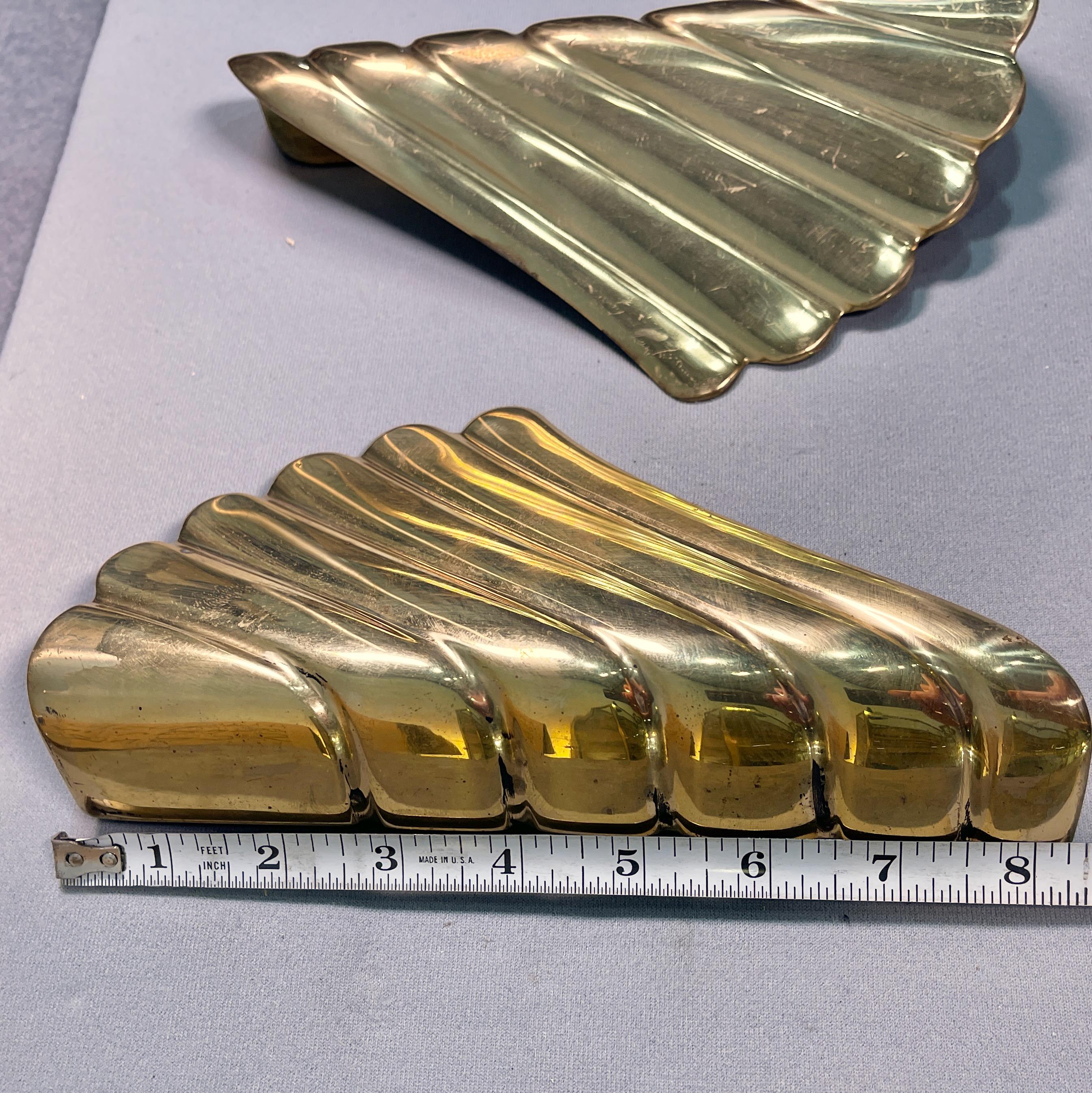 Polished Two Italian Brass Door Pulls For Sale