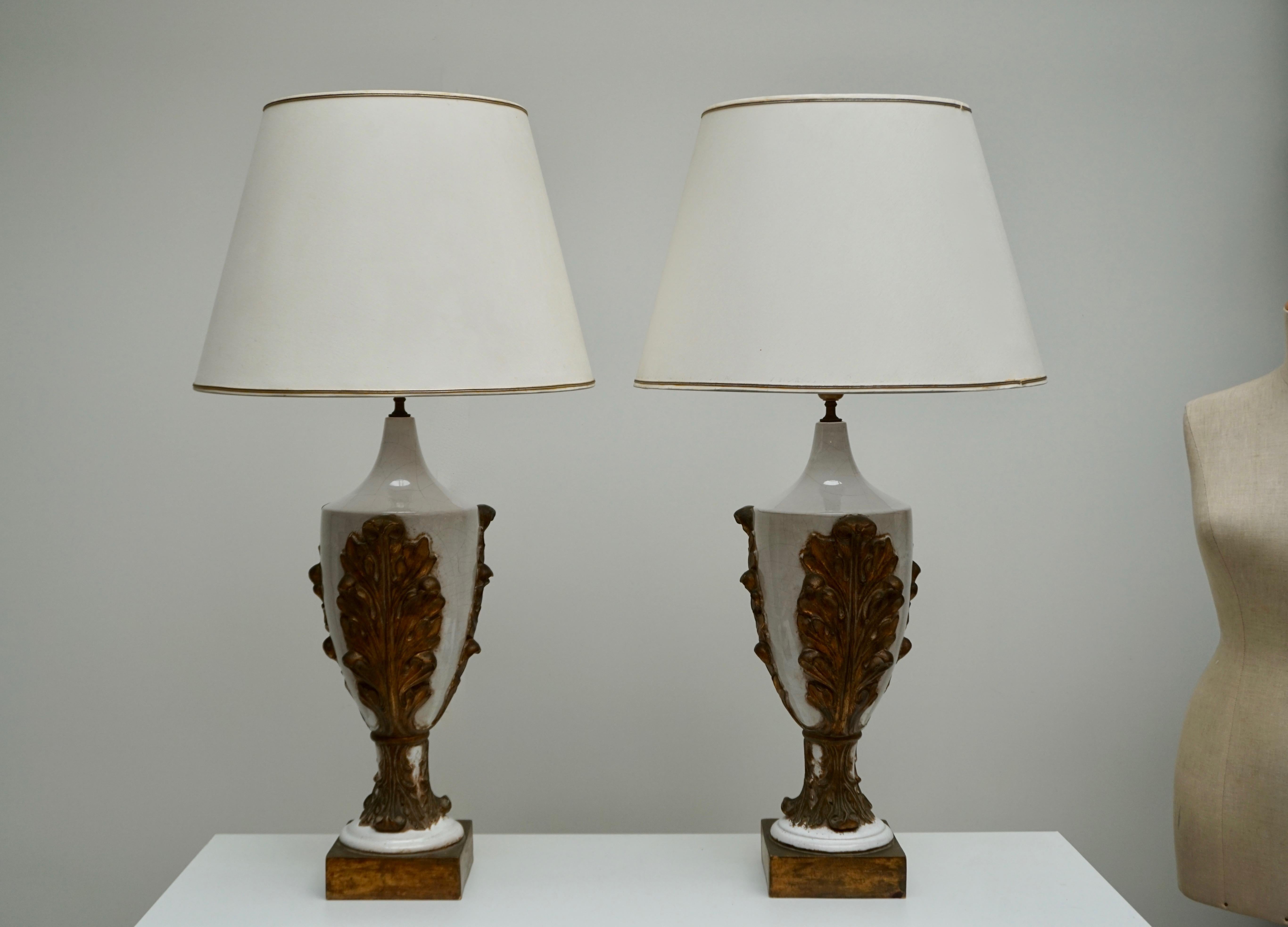 Two Italian Ceramic Table Lamps In Good Condition For Sale In Antwerp, BE