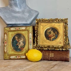 Two Italian Florentine Wood Art Frames, circa 1960's