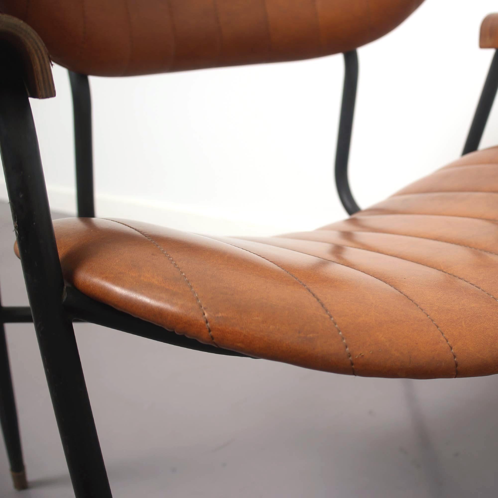 Italian Mid Century Rinaldi Brown Lounge Chairs for Rima, Italy, circa 1950 im Zustand „Gut“ in Byron Bay, NSW