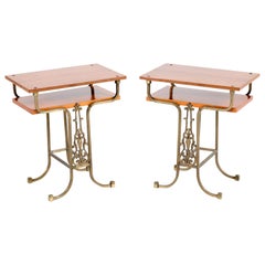Two Italian Midcentury Nightstands or Bedside Tables, 1970s