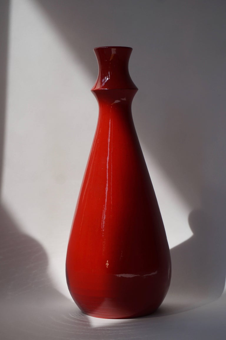 Two Italian Red Ceramic Vases For Sale At 1stdibs