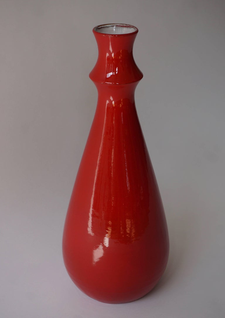Two Italian Red Ceramic Vases For Sale At 1stdibs