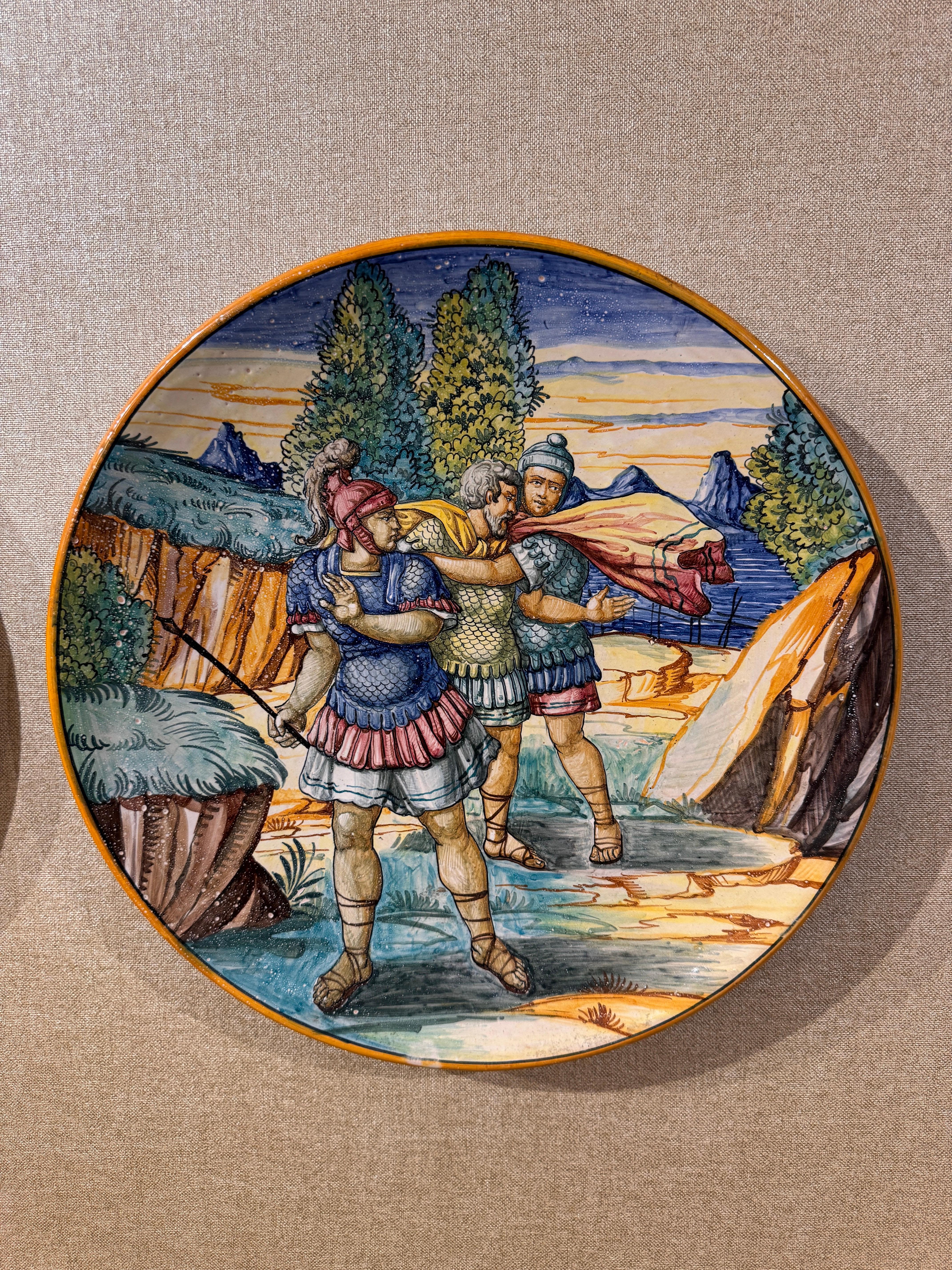 Zwei italienische URBINO Maiolica 