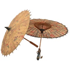 Vintage Two Japanese Umbrellas/Parasols, circa 1930s