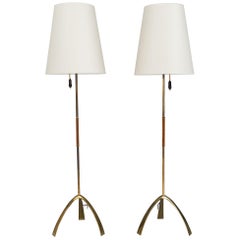 Two Kalmar Floor Lamps "Silone" Mod. 2105, circa 1950s