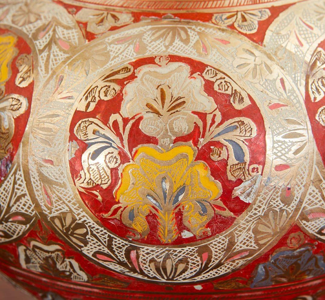 Zwei Kaschmiri-Vasen als Lampen (Indisch)