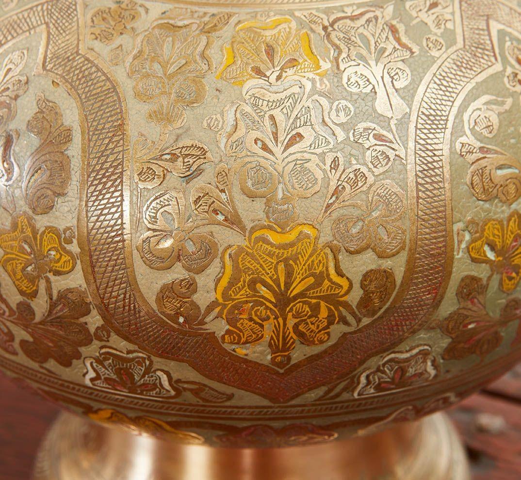 Enameled Two Kashmiri Vases as Lamps For Sale