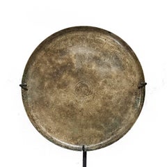 Khmer Bronze Mirror, Hand-Crafted in Cambodia, 14th - 15th Century