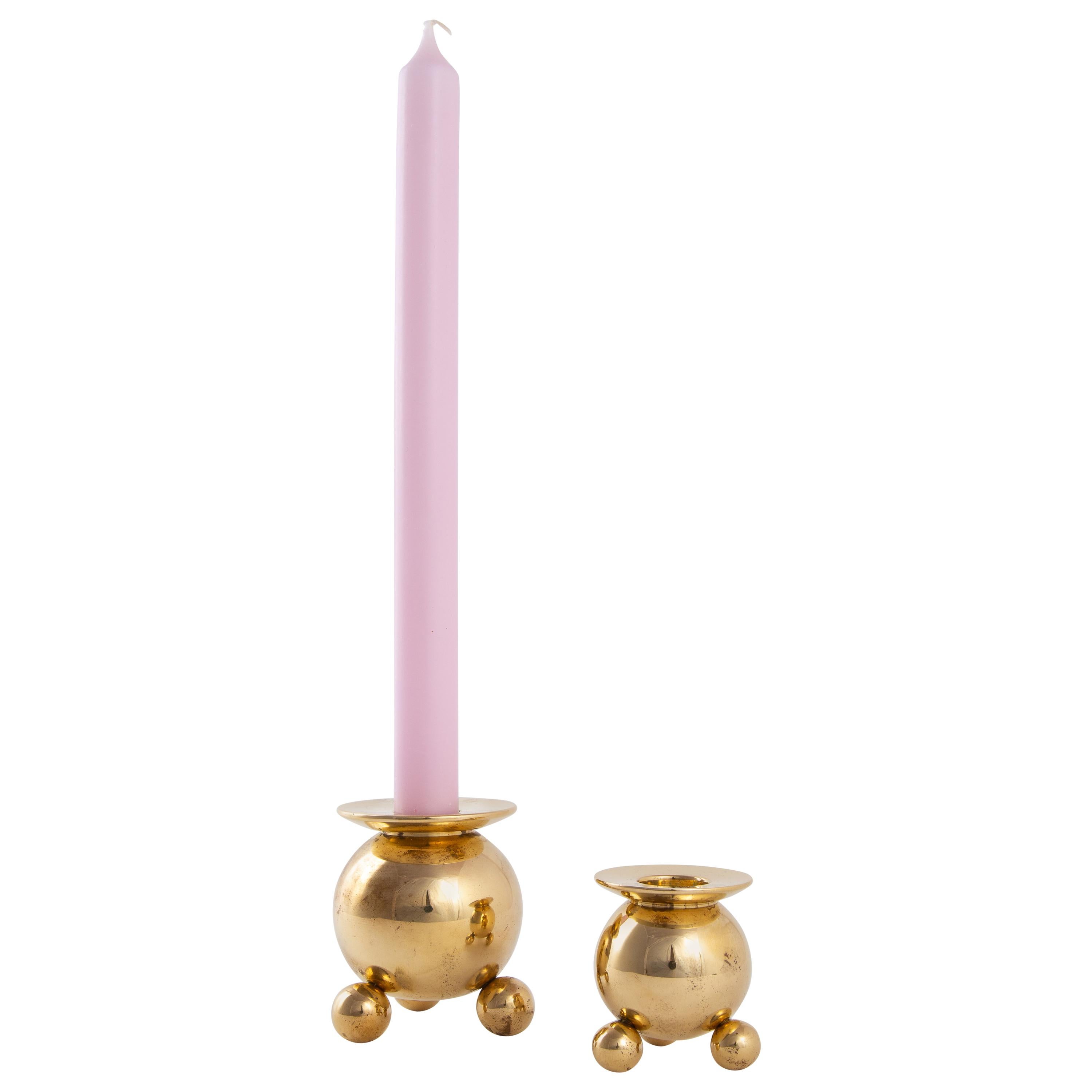 Two Kölback Studio Candleholders Brass For Sale