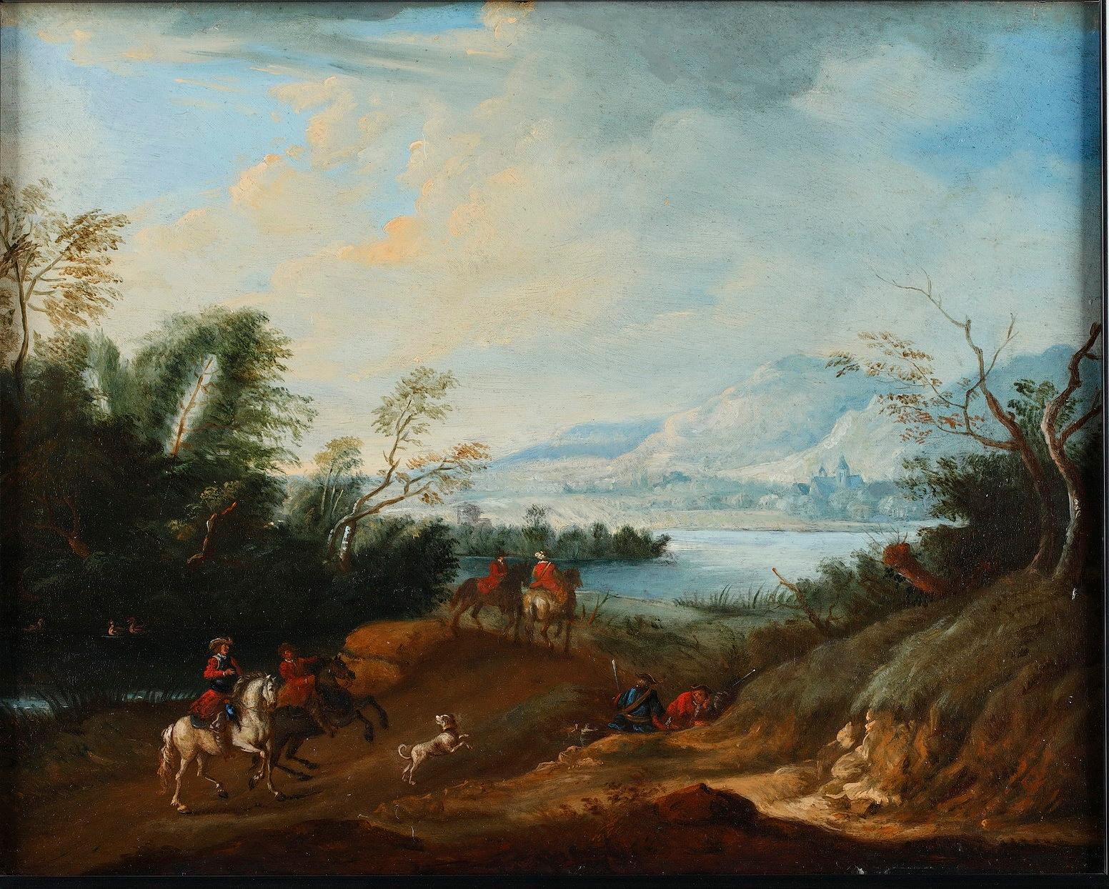 Neoclassical Two Landscapes Attributed to Elias Martin For Sale