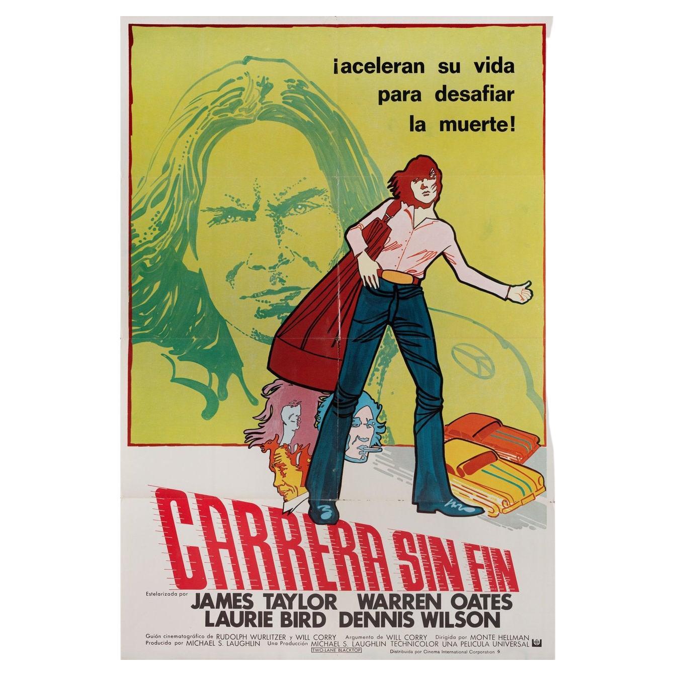Two-Lane Blacktop 1971 Spanish B1 Film Poster