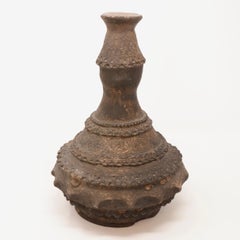 Two Laotian Clay Water Vessels (Nam Ton), Beaker & Kendi, 19th century.