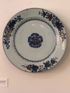 Two Large 18th Century Chinese Export Porcelain Chargers