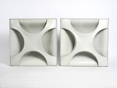 1960s Cross Oyster Wall Lamps Rolf Krüger for Staff