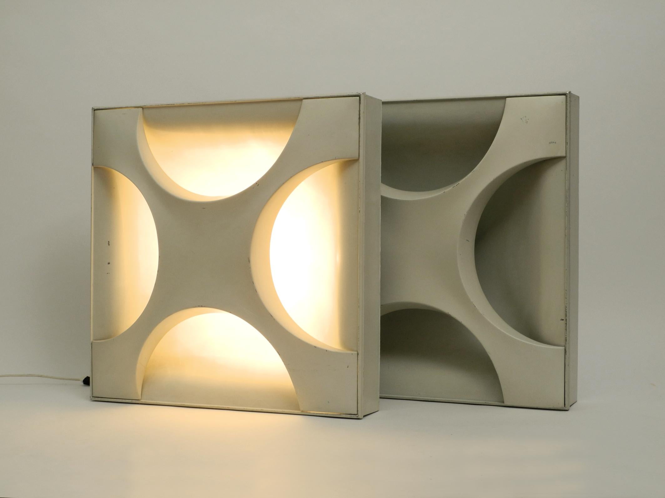 Space Age  1960s Cross Oyster Wall Lamps Rolf Krüger for Staff