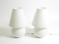 Two large 1980s Leucos Paralume table lamps, made in Italy  height 73 cm  28.7
