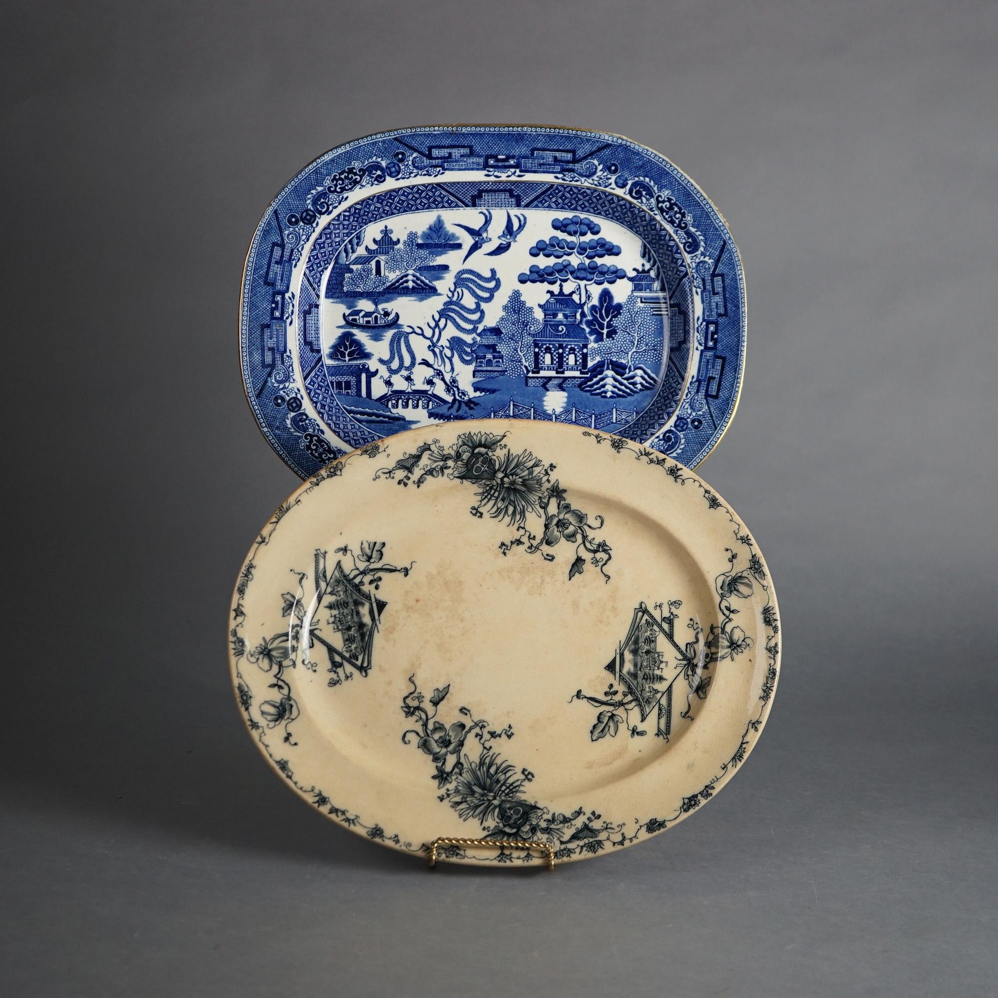 Dos Grandes Platos Antiguos de Porcelana China de Exportación de la Escuela de Cantón C1900

Medidas - 16