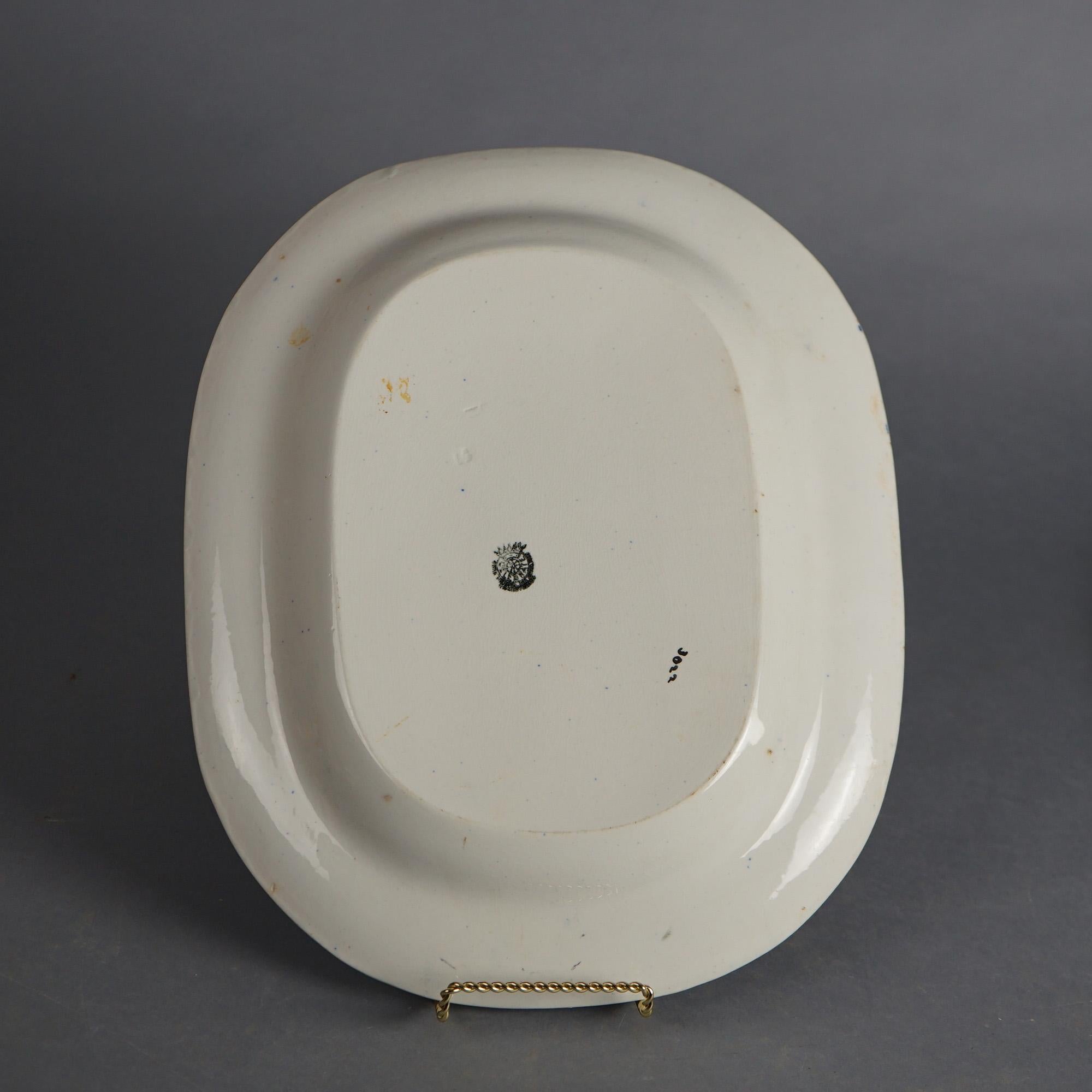 Dos Grandes Platos Antiguos de Porcelana China de Exportación de la Escuela de Cantón C1900 en venta 5