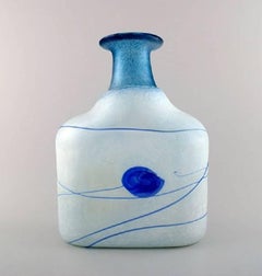 Two Large Art Glass Vases, Designed by Bertel Vallien for Kosta Boda