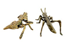 Two large Beetle Bug Miniature Figurines, Vintage German 1960s