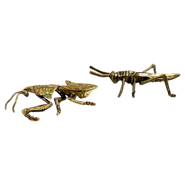Two large Beetle Bug Miniature Figurines, Vintage German 1960s