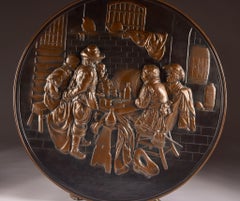 Two Large Brass Wall Decorations, circa 1900-1920
