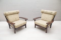 Two Large Brazilian Armchairs in the Manner of Sergio Rodrigues, 1960s