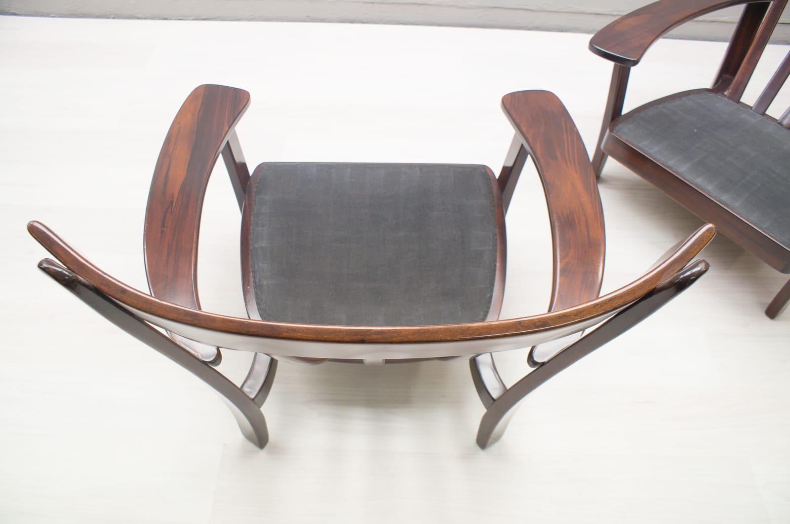 Deux grands fauteuils brésiliens à la manière de Sergio Rodrigues:: années 1960 Bon état - En vente à Nürnberg, Bayern