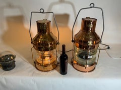 Two Large Copper Ship's Lanterns